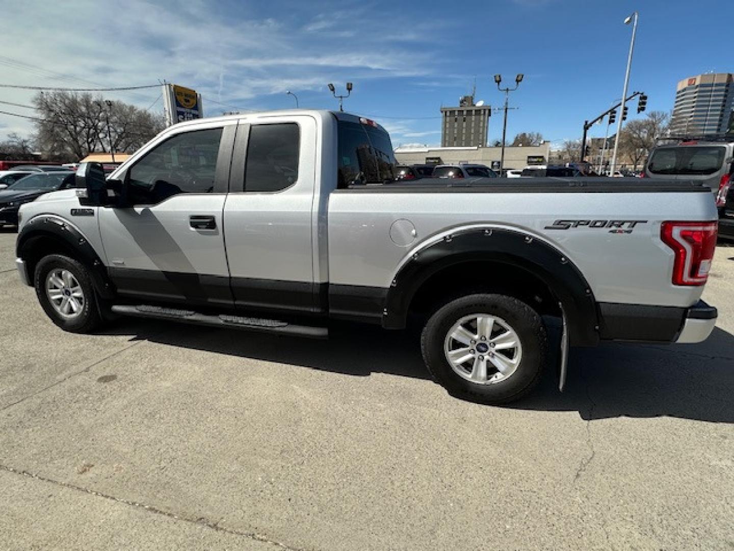 2017 SILVER /Gray Ford F-150 XL Plus (1FTEX1EP7HK) with an 2.7 EcoBoost engine, Automatic transmission, located at 3200 1st Avenue North, Billings, MT, 59101, (406) 245-9055, 45.779270, -108.510742 - Super Sharp and Low Mileage Local Trade-In! Power Windows, Power Door Locks, Tilt Steering, Cruise Control, Sport Exterior Trim Enhancement Package, Wheels, Tow, Tonneau Cover, Automatic Transmission, Air Conditioning, Fold Down Front Seat Center Console, Remote Start and Only 58,800 Miles. CarFax - Photo#8